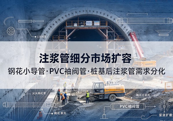 武江注浆管细分市场扩容，隧道钢花小导管、PVC 袖阀管、桩基后注浆管需求分化